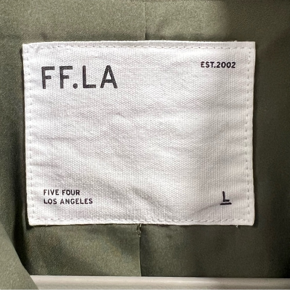 F.F LA Men's‎ Olive green woodstone jacket size large FLAWS NOTED IN LISTING - Picture 5 of 14